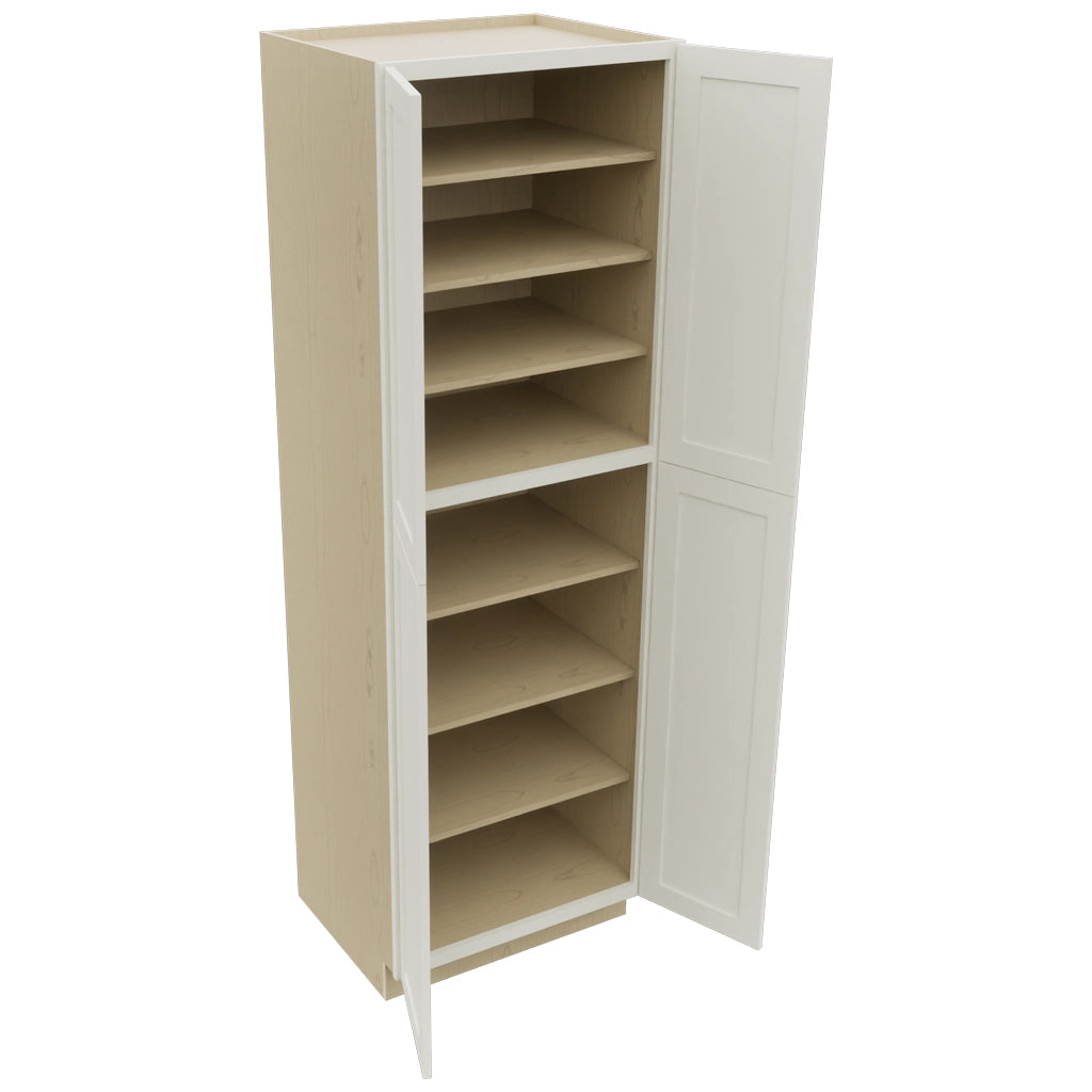 Fabuwood Galaxy Dove TP302493 Tall Pantry Cabinet, Open View