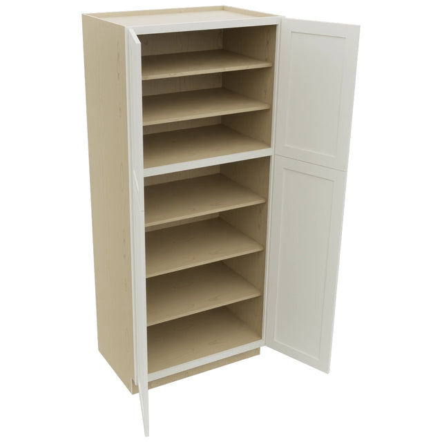 Fabuwood Galaxy Dove TP362484 Tall Pantry Cabinet, Open View