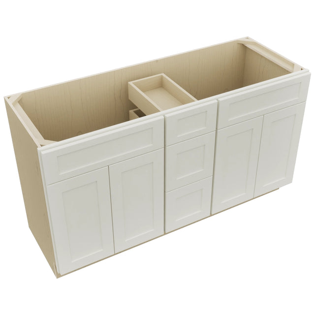 Fabuwood Galaxy Dove VSD60DOUBLE Vanity Combo Cabinet, Top View