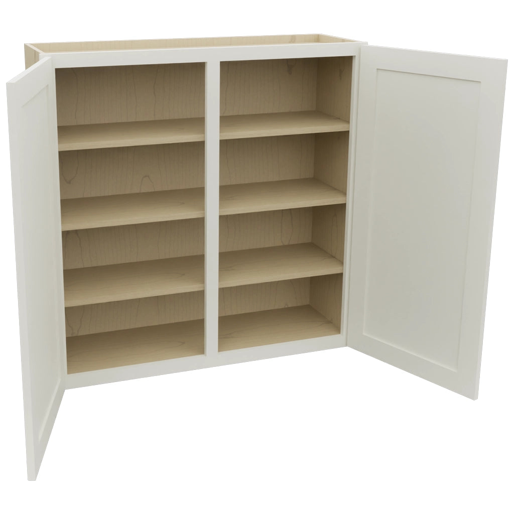 Fabuwood Galaxy Dove W3939 Wall Standard Cabinet, Open View