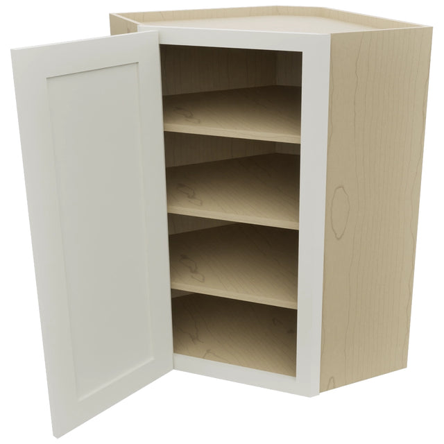 Fabuwood Galaxy Dove WDC2436 Wall Corner Diagonal Cabinet, Open View