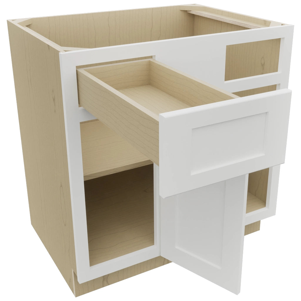 Fabuwood Galaxy Frost BLB39/42 Base Corner Blind Cabinet, Open View
