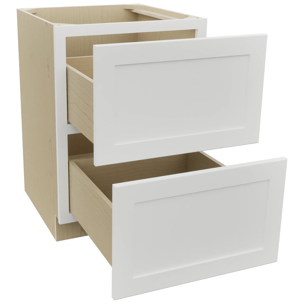 Fabuwood Galaxy Frost DB24-2 Base 2 Drawers Cabinet, Open View