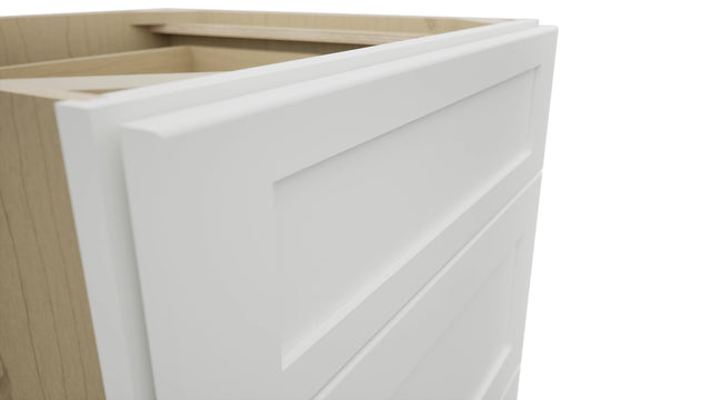 Fabuwood Galaxy Frost DB24 Base 3 Drawers Cabinet, Detail View