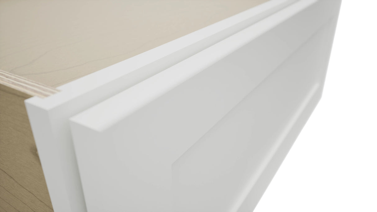 Fabuwood Galaxy Frost DBS30 Base Bench Seat Cabinet, Detail View