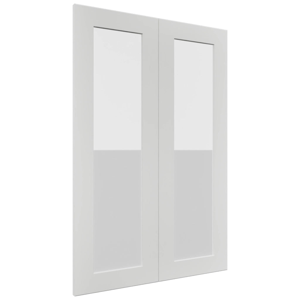 Fabuwood Galaxy Frost DS GDW2436 Wall Glass Door, Front View