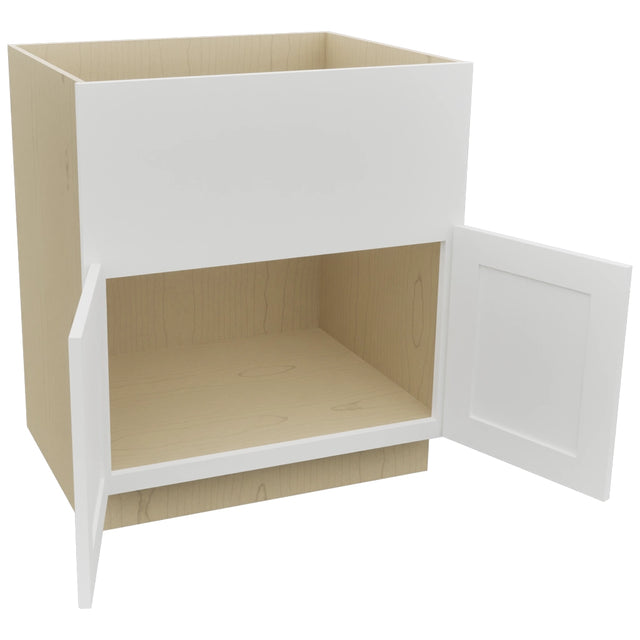 Fabuwood Galaxy Frost FS30 Base Farm Sink Cabinet, Open View