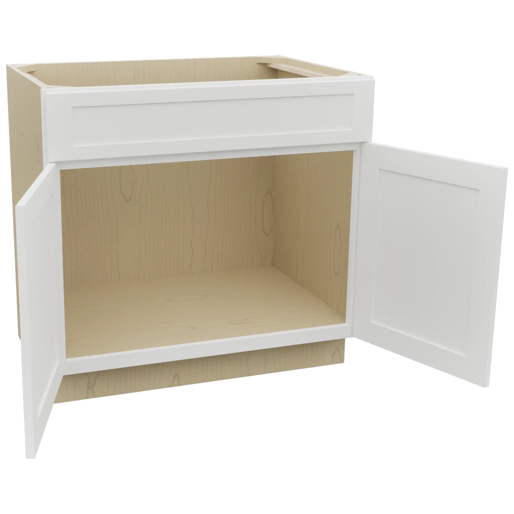 Fabuwood Galaxy Frost SB36SDF Base Sink Cabinet, Open View