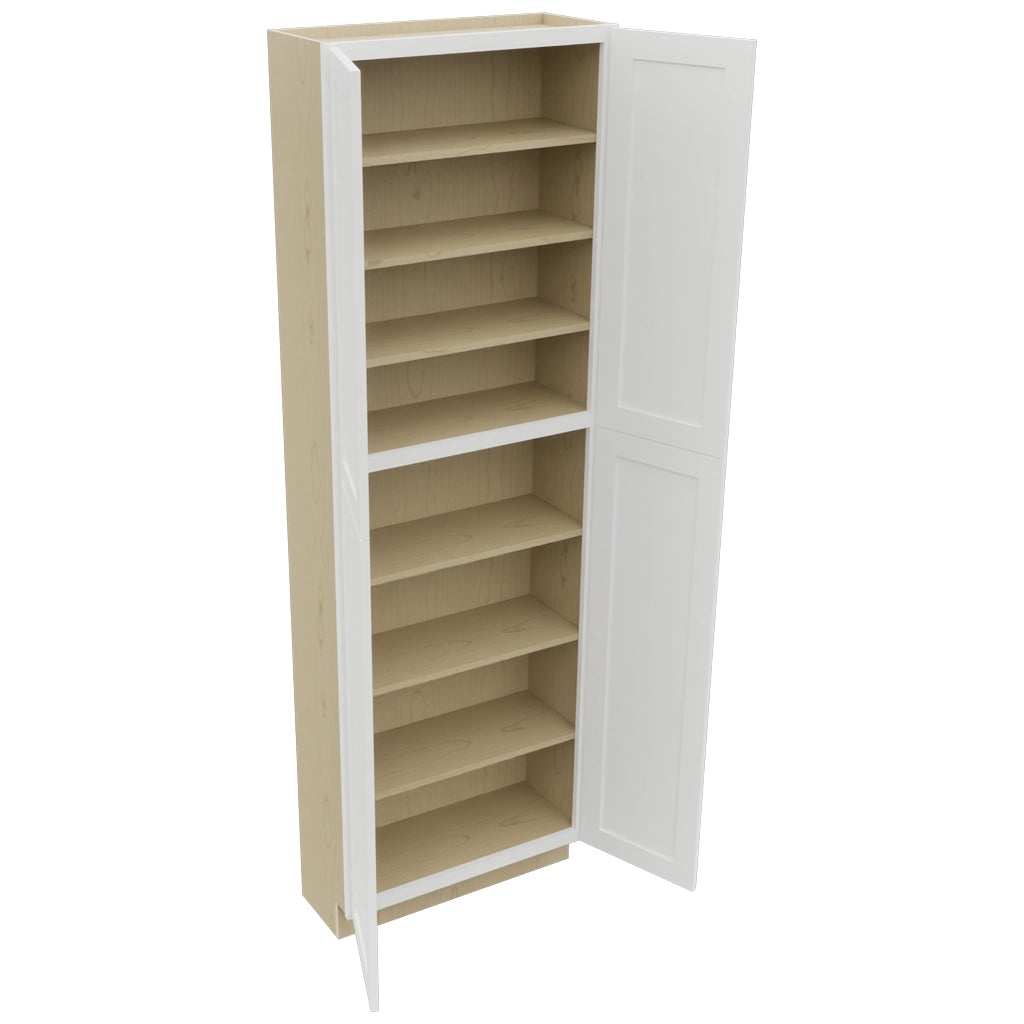 Fabuwood Galaxy Frost TP301293 Tall Pantry Cabinet, Open View