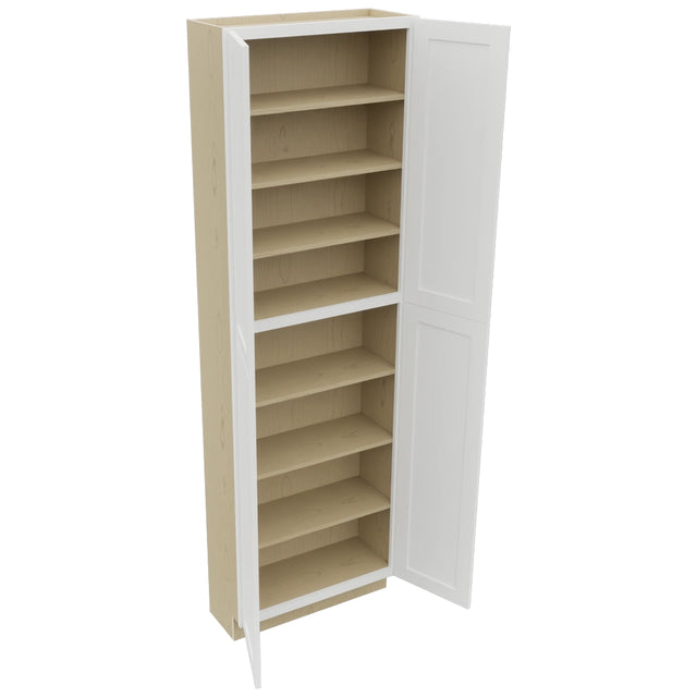 Fabuwood Galaxy Frost TP301296 Tall Pantry Cabinet, Open View