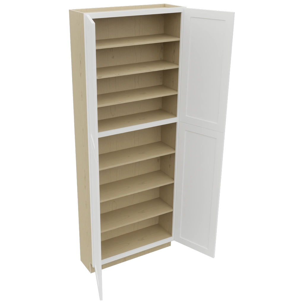 Fabuwood Galaxy Frost TP361293 Tall Pantry Cabinet, Open View
