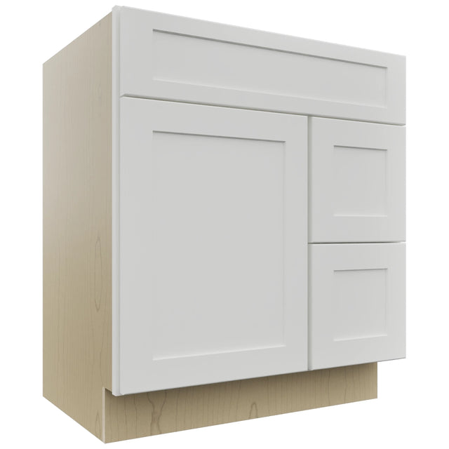 Fabuwood Galaxy Frost VSD36DR Vanity Combo Cabinet, Front View