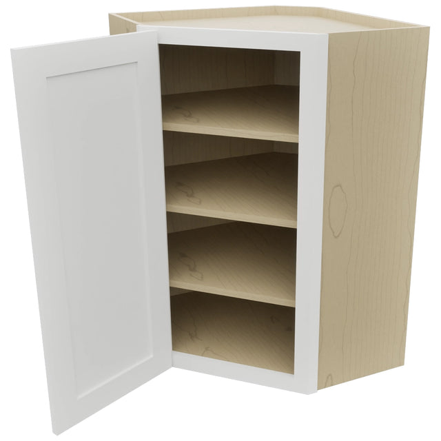 Fabuwood Galaxy Frost WDC2436 Wall Corner Diagonal Cabinet, Open View