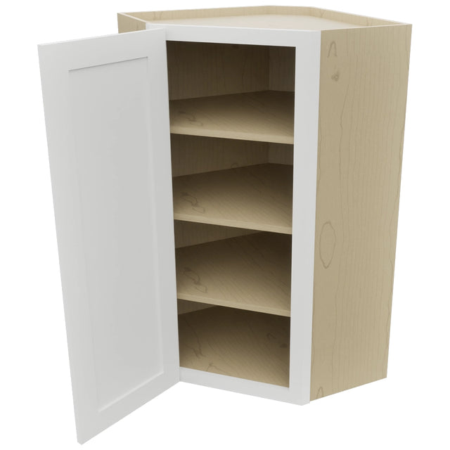 Fabuwood Galaxy Frost WDC2442 Wall Corner Diagonal Cabinet, Open View