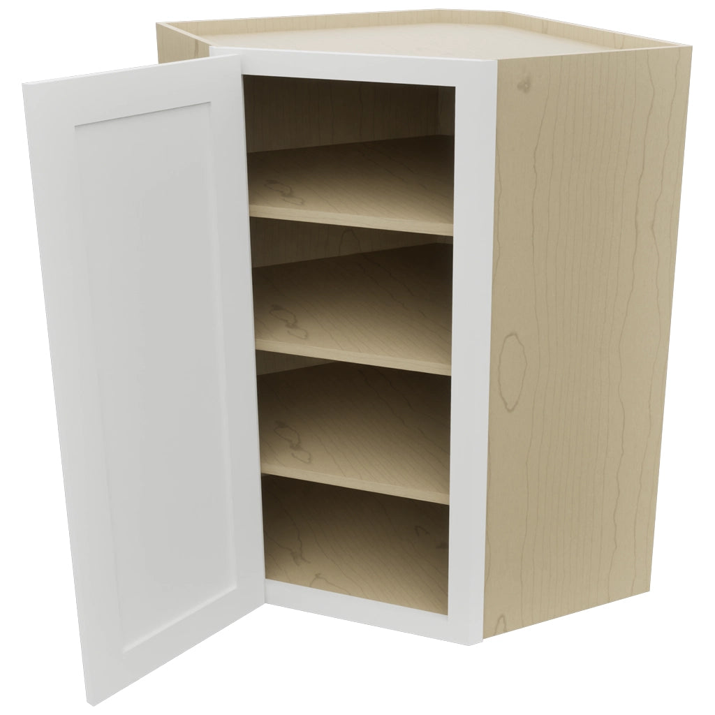Fabuwood Galaxy Frost WDC2739 Wall Corner Diagonal Cabinet, Open View