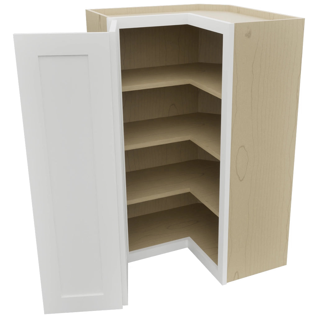 Fabuwood Galaxy Frost WPC2439 Wall Corner Pie Cabinet, Open View
