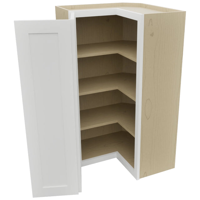 Fabuwood Galaxy Frost WPC2442 Wall Corner Pie Cabinet, Open View