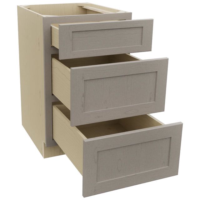 Fabuwood Galaxy Horizon DB21 Base 3 Drawers Cabinet, Open View