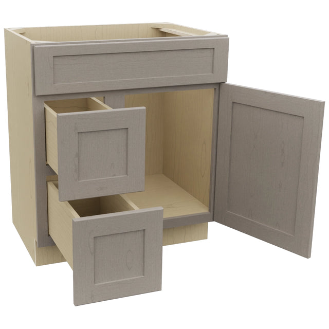 Fabuwood Galaxy Horizon VSD36DL Vanity Combo Cabinet, Open View