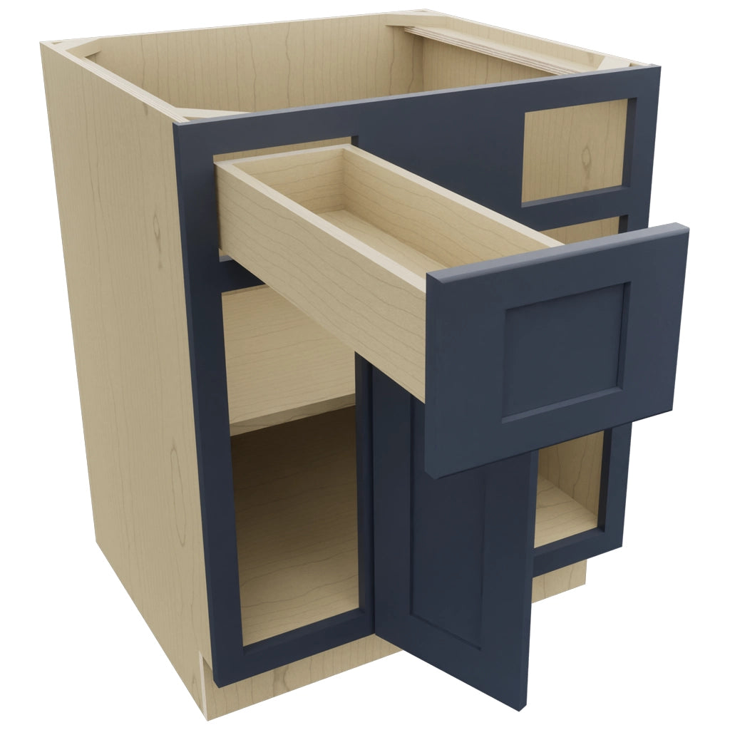 Fabuwood Galaxy Indigo BLB36/39 Base Corner Blind Cabinet, Open View