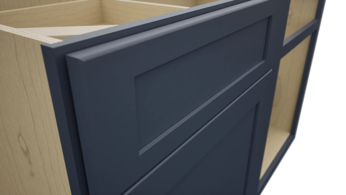 Fabuwood Galaxy Indigo BLB48/51 Base Corner Blind Cabinet, Detail View