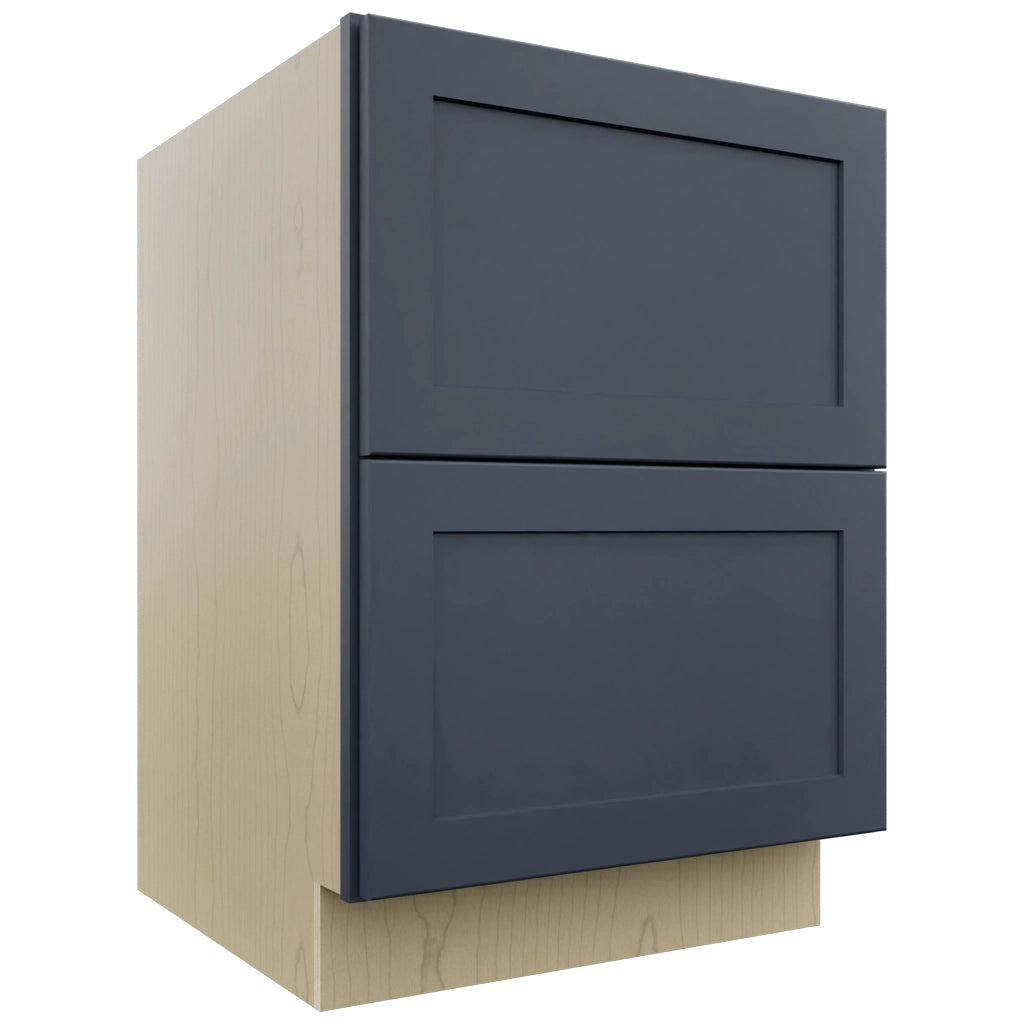 Fabuwood Galaxy Indigo DB24-2 Base 2 Drawers Cabinet, Front View