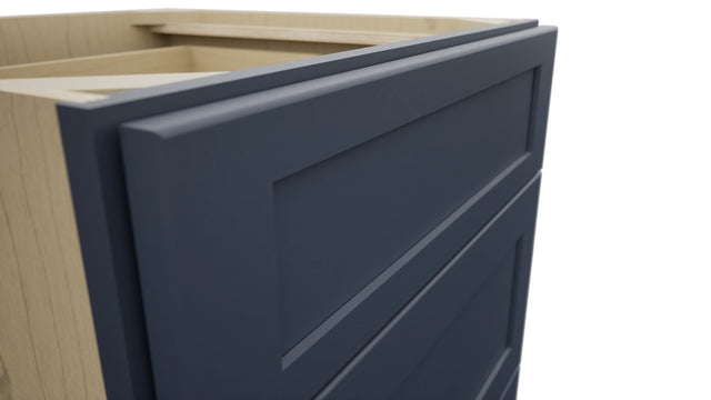 Fabuwood Galaxy Indigo DB24 Base 3 Drawers Cabinet, Detail View
