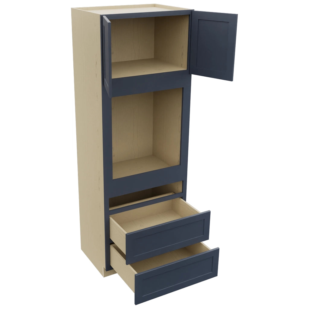 Fabuwood Galaxy Indigo OC3393C Tall Oven Cabinet Combo, Open View