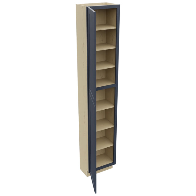 Fabuwood Galaxy Indigo TP181296 Tall Pantry Cabinet, Open View