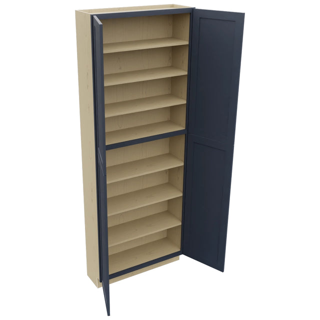 Fabuwood Galaxy Indigo TP361296 Tall Pantry Cabinet, Open View