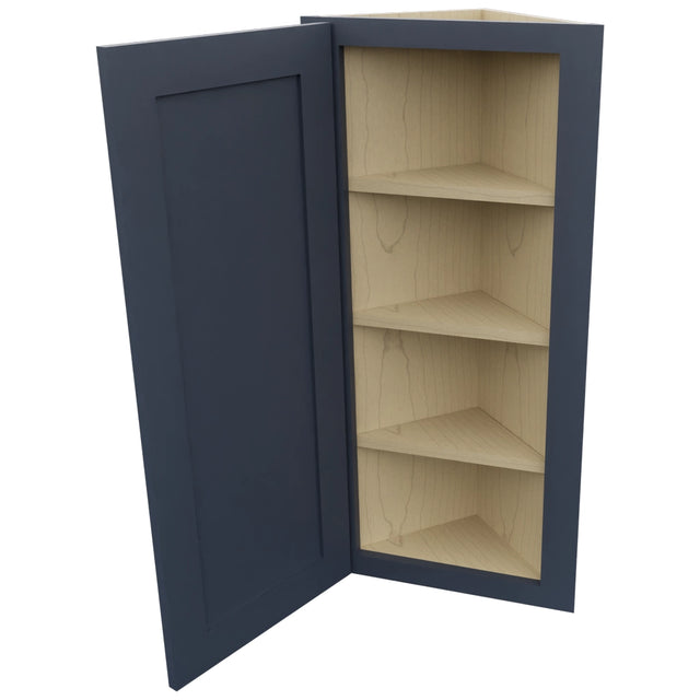 Fabuwood Galaxy Indigo WAE1236 Wall Angle End Cabinet, Open View