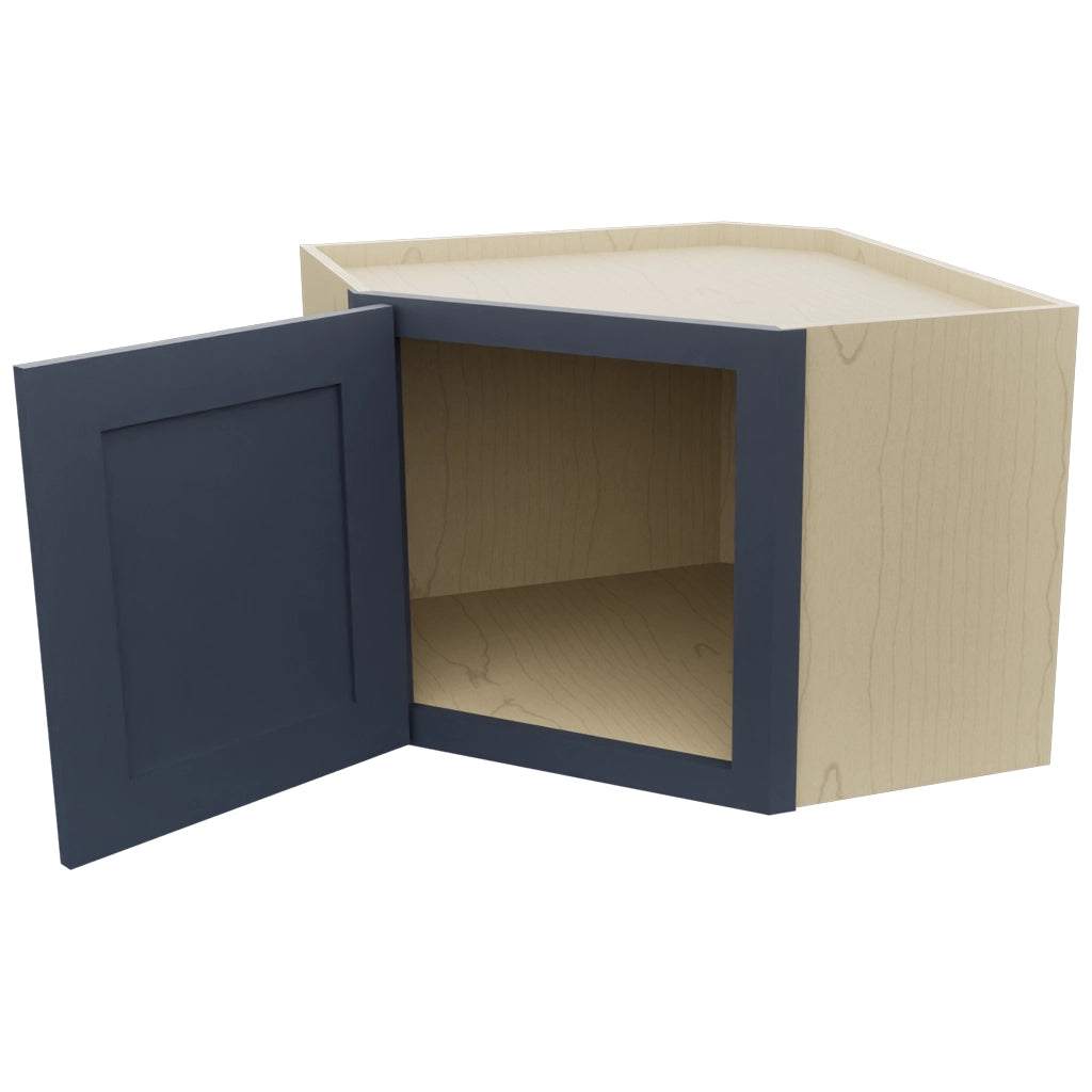 Fabuwood Galaxy Indigo WDC2418 Wall Corner Diagonal Cabinet, Open View