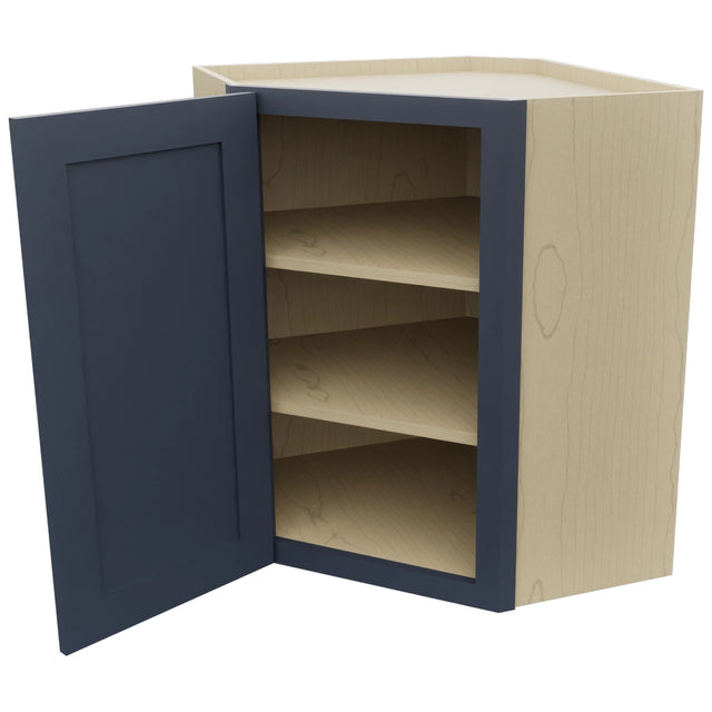 Fabuwood Galaxy Indigo WDC2430 Wall Corner Diagonal Cabinet, Open View