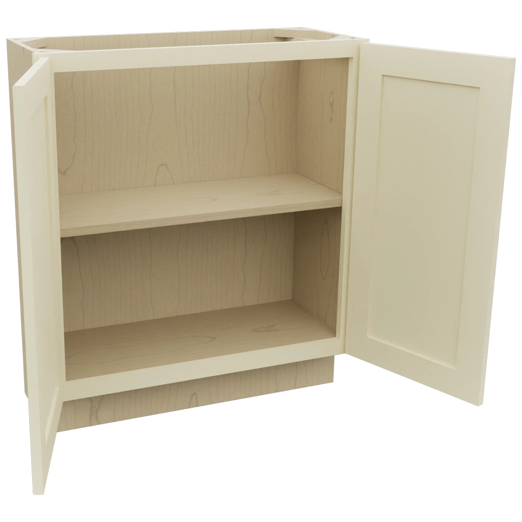 Fabuwood Galaxy Linen B30FD-12D Base Full Door Cabinet, Open View