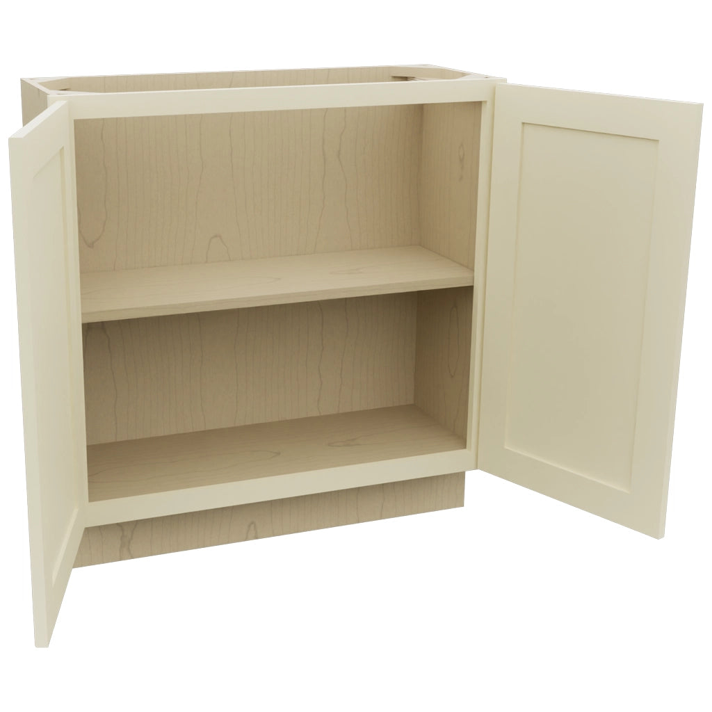 Fabuwood Galaxy Linen B33FD-12D Base Full Door Cabinet, Open View