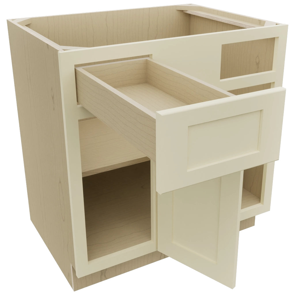 Fabuwood Galaxy Linen BLB39/42 Base Corner Blind Cabinet, Open View