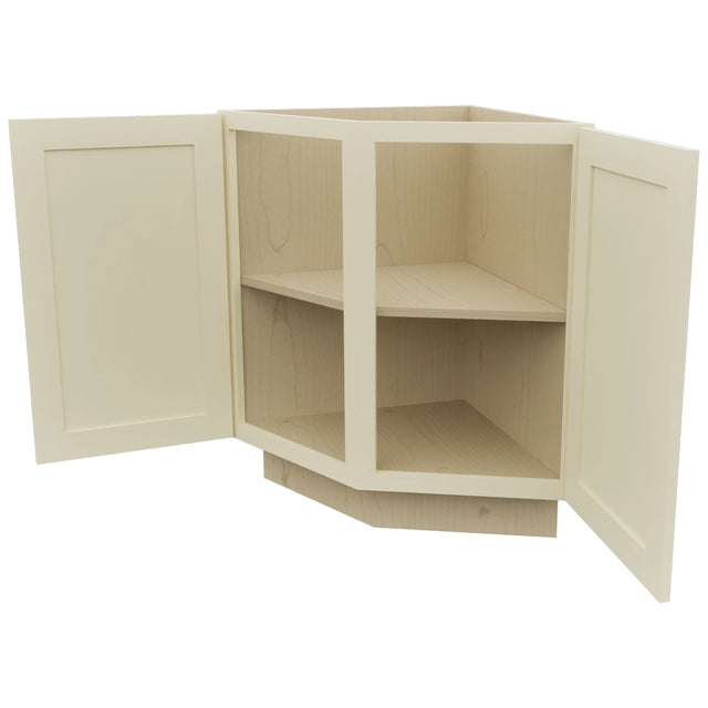 Fabuwood Galaxy Linen BRA24 Base Return Angle Cabinet, Open View