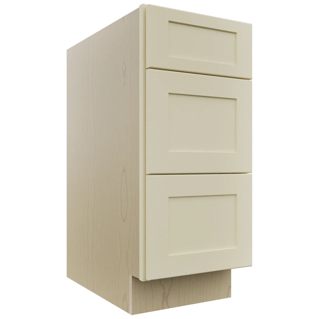 Fabuwood Galaxy Linen DB15 Base 3 Drawers Cabinet, Front View