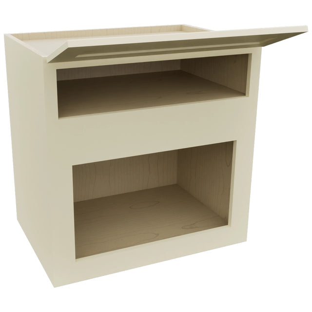 Fabuwood Galaxy Linen MC303021 Wall Microwave Cabinet, Open View