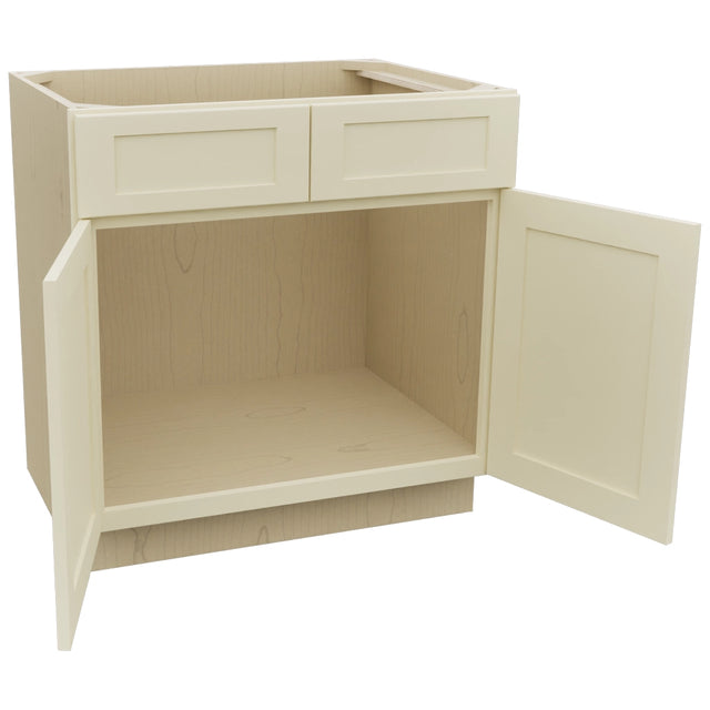Fabuwood Galaxy Linen SB33 Base Sink Cabinet, Open View
