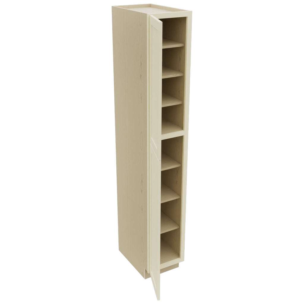 Fabuwood Galaxy Linen TP152493 Tall Pantry Cabinet, Open View