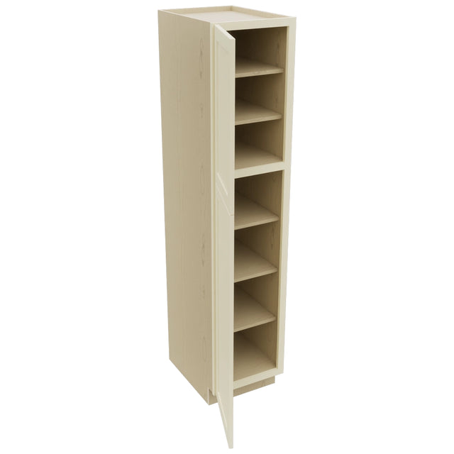 Fabuwood Galaxy Linen TP182484 Tall Pantry Cabinet, Open View