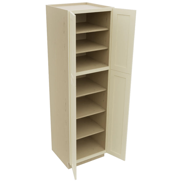 Fabuwood Galaxy Linen TP242484 Tall Pantry Cabinet, Open View