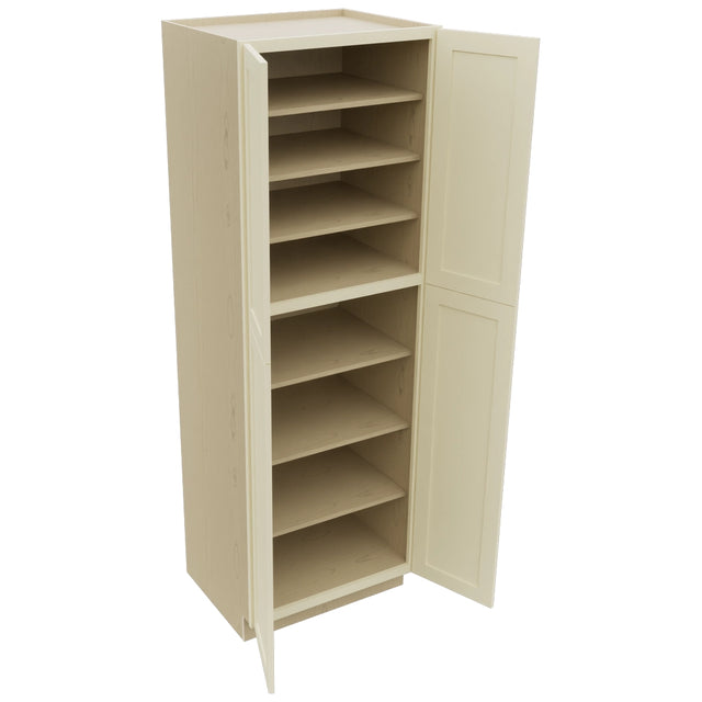 Fabuwood Galaxy Linen TP302490 Tall Pantry Cabinet, Open View