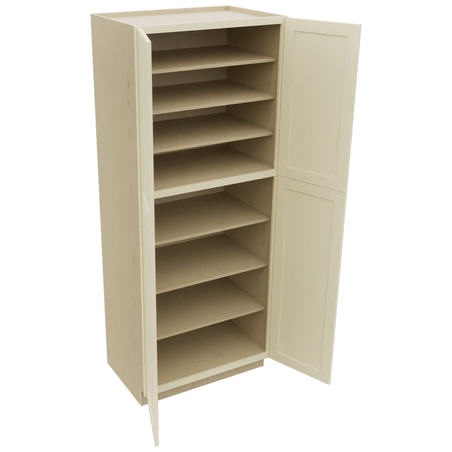 Fabuwood Galaxy Linen TP362490 Tall Pantry Cabinet, Open View