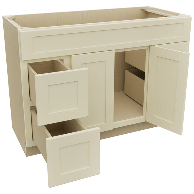 Fabuwood Galaxy Linen VSD30DR Vanity Combo Cabinet, Open View