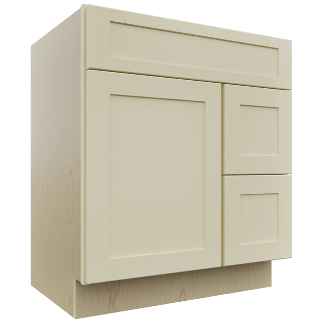 Fabuwood Galaxy Linen VSD36DR Vanity Combo Cabinet, Front View