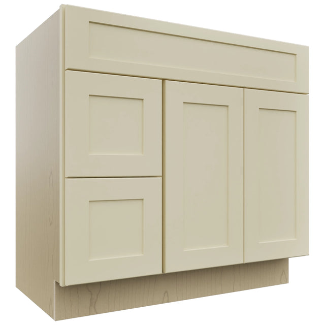 Fabuwood Galaxy Linen VSD42 Vanity Combo Cabinet, Front View
