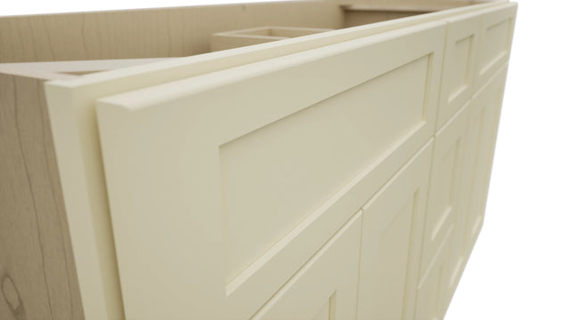 Fabuwood Galaxy Linen VSD60DOUBLE Vanity Combo Cabinet, Detail View