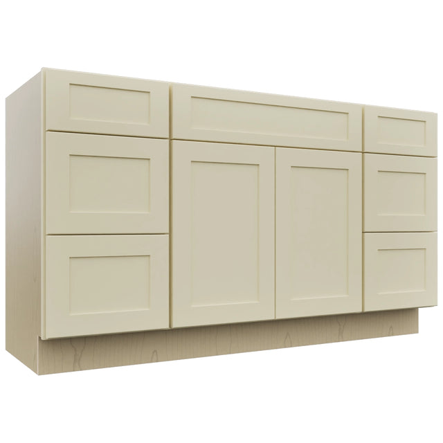 Fabuwood Galaxy Linen VSD60SINGLE Vanity Combo Cabinet, Front View
